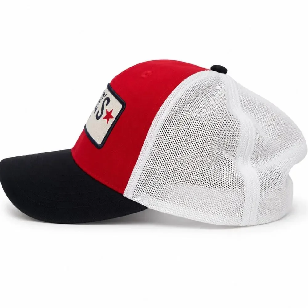 Buc-ee’s Est 1982 Red White Blue Mesh Back Trucker Hat Stretch Fit